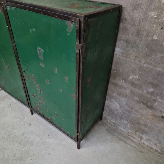 Image 1 of Industrial vintage cabinet highboard bar wall cabinet bookcase metal cabinet