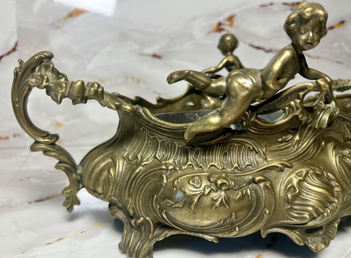 Antique French bronze flower pot