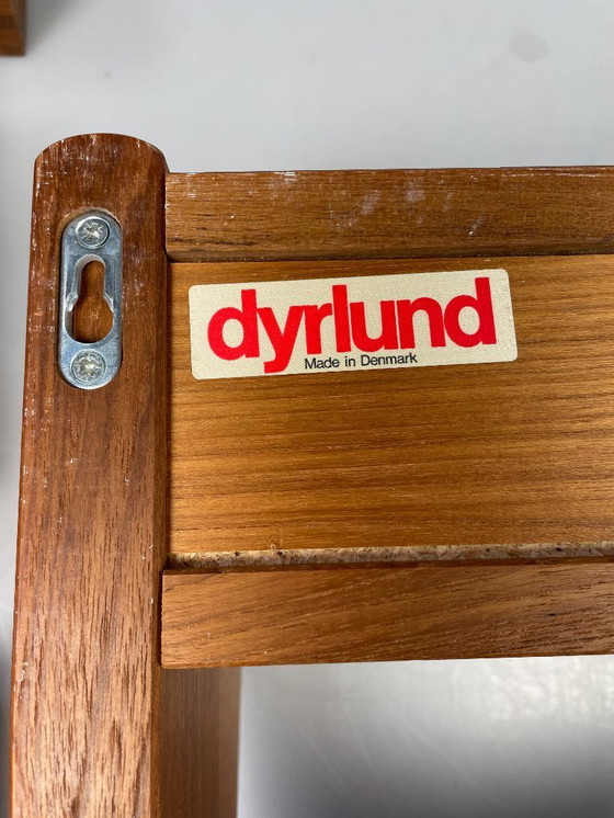 Image 1 of Vintage Wall Shelf With Drawers, Dyrlund, Solid Teak, Denmark 1970's