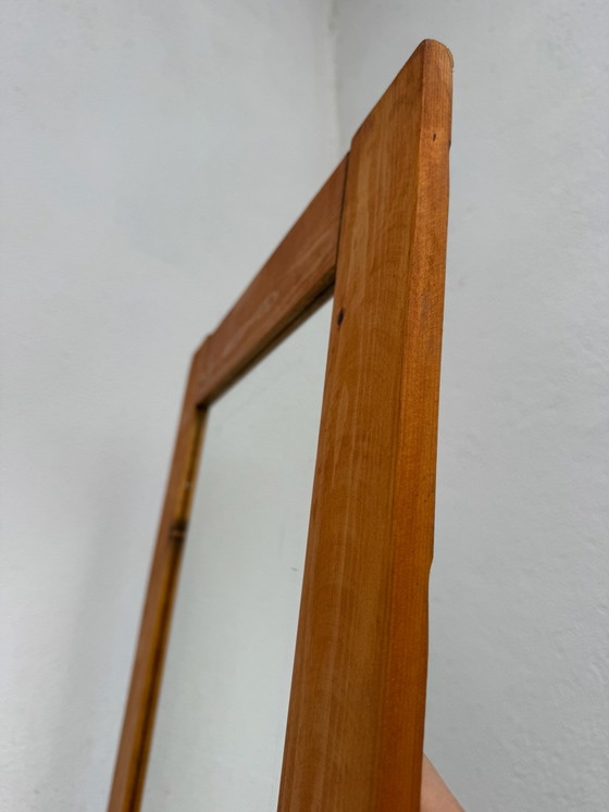 Pine wood Mirror 70s Charlotte PERRIAND style, Glass, Beige (photo 12 of 15)