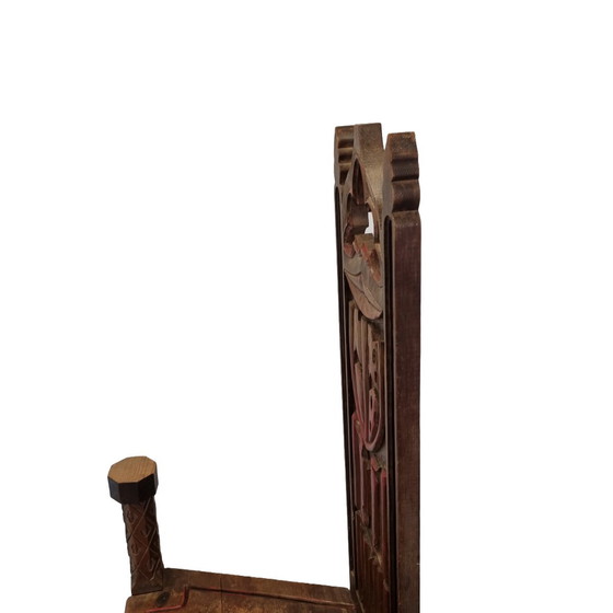 Image 1 of Chaise de style gothique Début du 20e siècle
