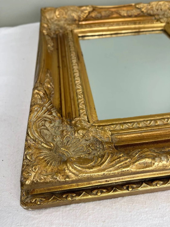 Antiker vergoldeter Spiegel Napoleon III – spätes 19. Jahrhundert – Wood, Rococo (photo 2 of 21)