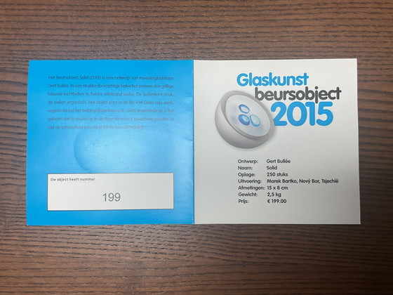 Image 1 of Gert Bullée Jaarobject Solid Glaskunstbeurs Leerdam 2015