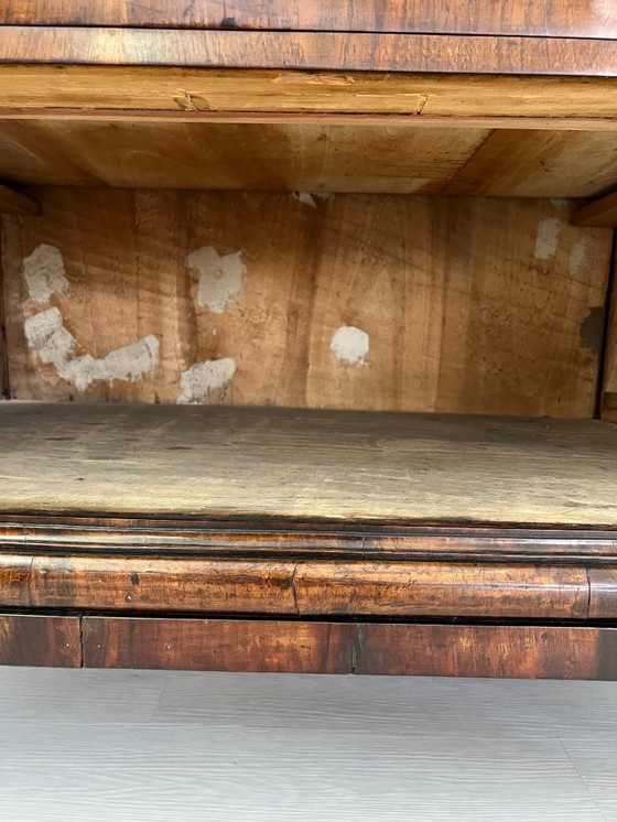 Image 1 of Cassettone - Noce - Comò con specchiera