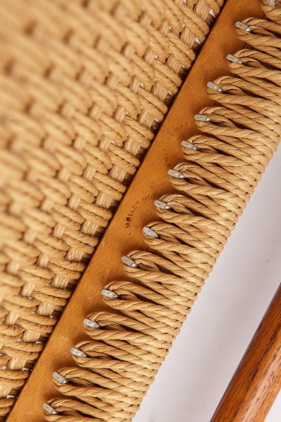 Image 1 of Sillón modelo 56 de Niels Otto Møller, pieza rara | Roble danés | Asiento tejido a mano | Década de 1950