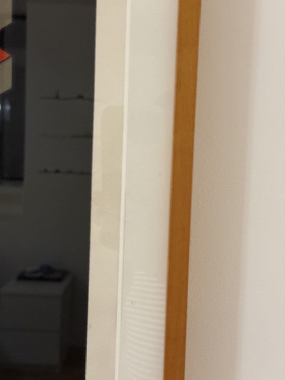 Numbered Space Age Kinetic Serigraph, Souloumiac, Vasarely style, Lithographs & prints, Paper, Wood, Orange (photo 10 of 11)