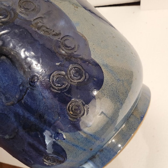 Image 1 of Tischlampe, glasierte Keramik, Hanne Stentøj, Skandinavische Moderne, 60er Jahre - Dänemark