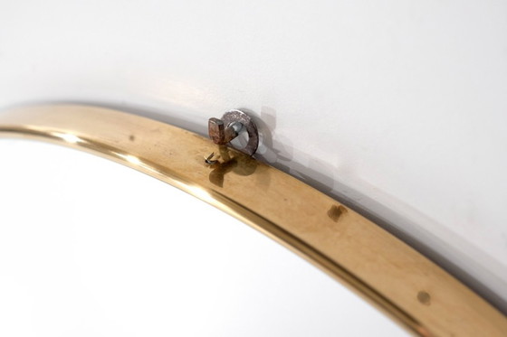 Image 1 of Vintage brass mirror, Italy, 1960s.