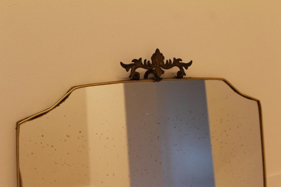 Gio Ponti Stil Mid Century Spiegel – Brass (photo 2 of 5)