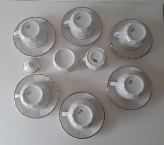 Image 1 of Apilco France porselein 6 kop en schotels
