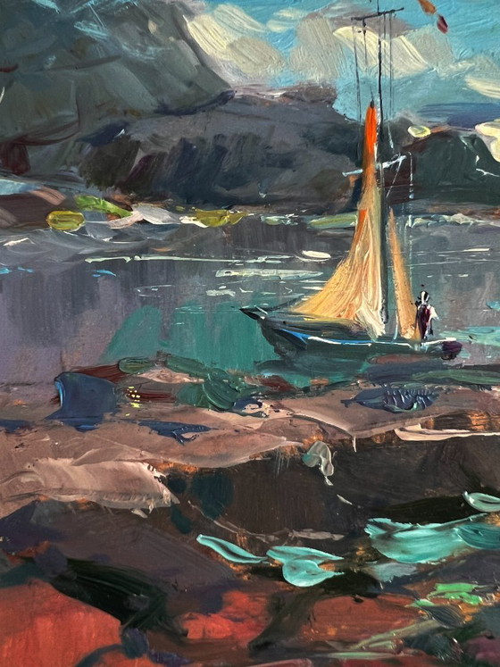 Image 1 of A Sailboat near the Seashore