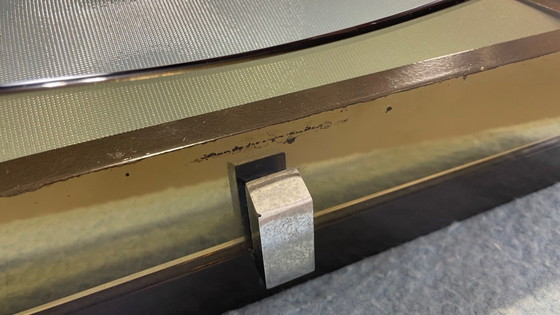 Image 1 of Vintage Italian smoked glass ceiling lamp