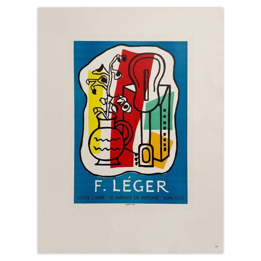 Fernand LÉGER AF 1953 - Cartel de la Galería Louis Carré 1959