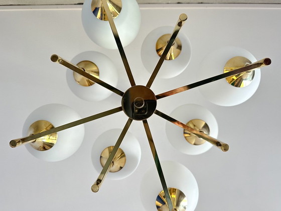 Vintage Boulanger Hanglamp – Hanglampen, Glass, Brass (photo 4 of 13)