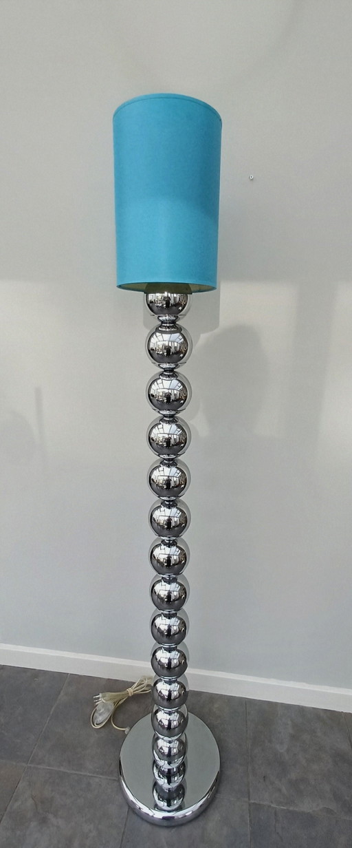 Vintage Floor Lamp Space Age Style Silver