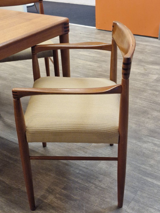Sedie da pranzo Bramin design danese - set 5 pezzi, Tessile, Beige (foto 9 di 13)