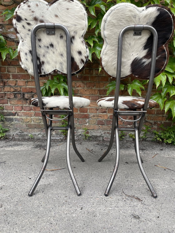 Kare Design Klappstühle (2x), Kuhfell – Leather, Metal (photo 5 of 11)