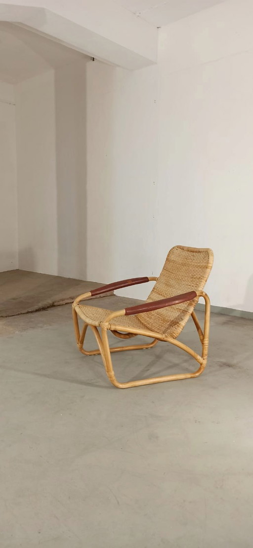 Sillón Yamakawa de bambú y ratán