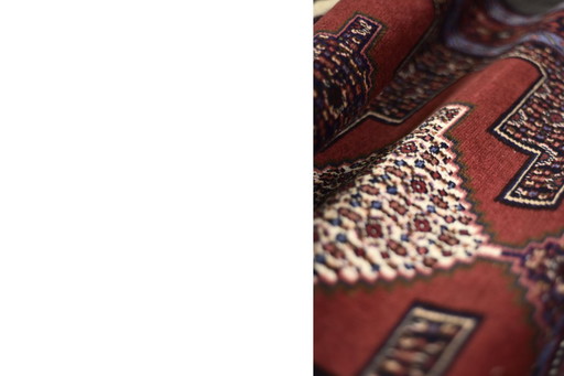 Vintage Hand-Woven Middle Eastern Oriental Senneh Rug, 1960s