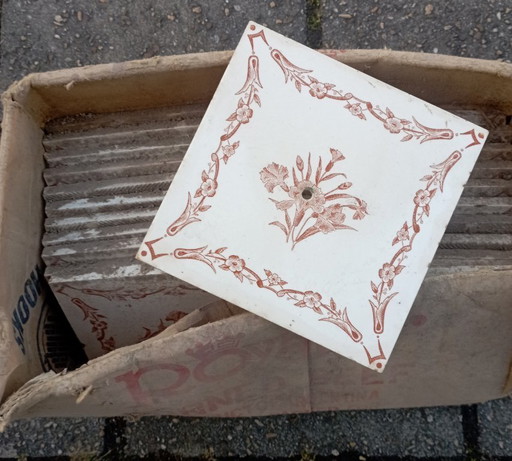 Lot de carreaux anciens Art Nouveau