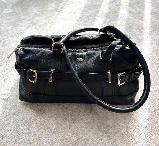 Burberry zwarte leren handtas