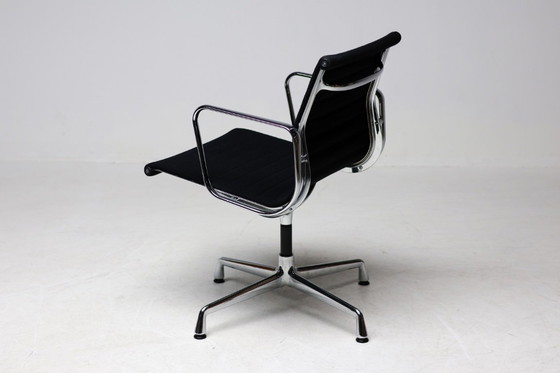 Image 1 of Set of six Vitra Eames EA 108 black, swivel, chairs..