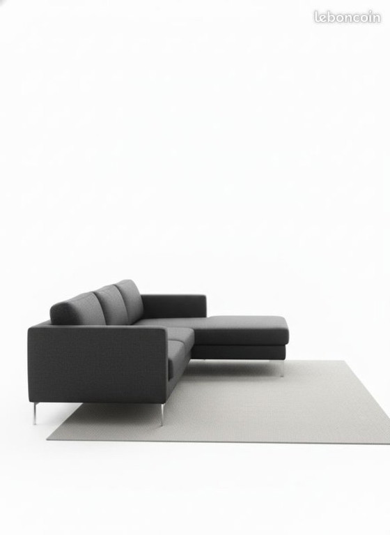 Image 1 of IKEA Karlstad 2-zitsbank + chaise longue rechts – antracietgrijs – Goede staat