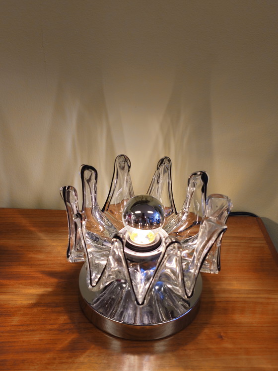 Image 1 of Vintage Glass Murano Italy Table Lamp Desk Lamp Lamp