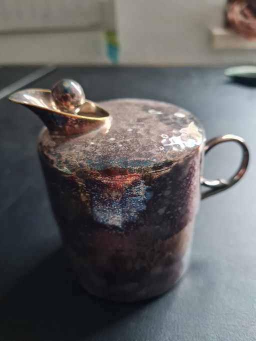 Silver-plated Art Deco pitcher WMF, Germany, 1930s vintage