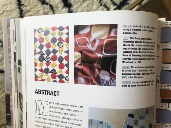 Image 1 of Zeldzame vintage theeblad uit de jaren 50, Lucienne Day Atomic Design