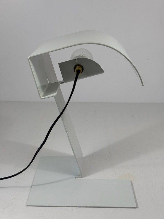 Table Lamp Blitz Trabucco Vecchi Volpi for Stilnovo 1972 Lacquered Aluminum, Metal, White (photo 9 of 15)