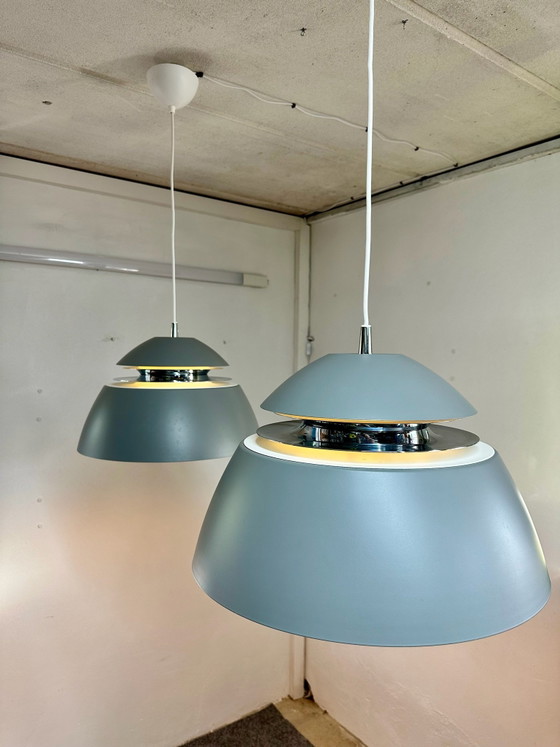 2 Design Belid Avalon Ceiling lights T1301 Mid Century Space Age, Metal, Grey (photo 2 of 14)