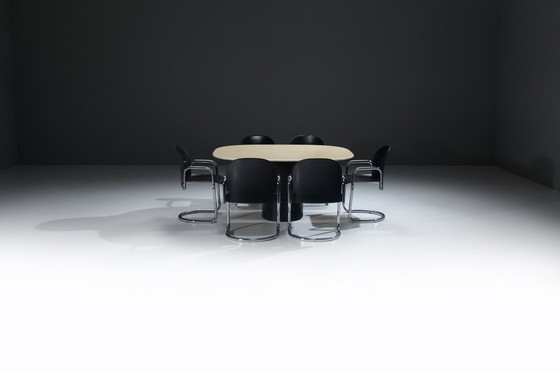 Image 1 of Rare table Tobio et chaises Dialogo Dessau par Afra E Tobia Scarpa pour B&B Italia