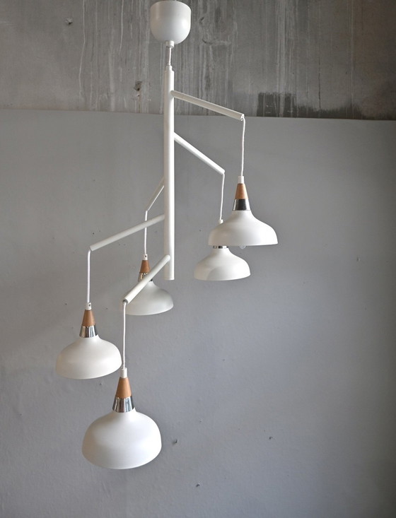 Image 1 of Scandinavisch Design Hanglamp met 5 Kapjes door Havsö Zweden