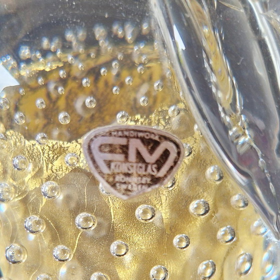 Image 1 of FM Konstglas - Manzana maciza con polvo de oro