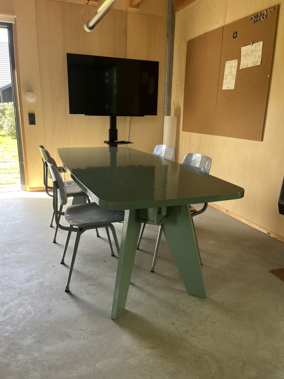 Originele Piet Hein Eek Crisistafel In Hoogglans Groen – Eettafels, Wood (photo 3 of 7)