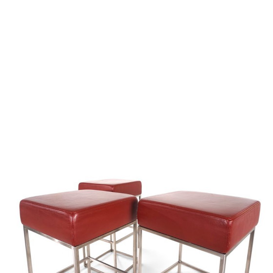 De Sede Set di 3 Sgabelli da bar in pelle DS 218/55 di Paolo Piva, 2000 – Leather (photo 14 of 16)