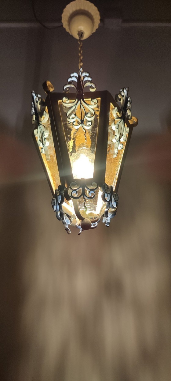 Image 1 of Plafondlamp of lantaarn, Spanje, jaren 1980
