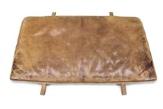 Image 1 of Vintage leren gymmat uit de jaren 1930, Tsjechoslowakije