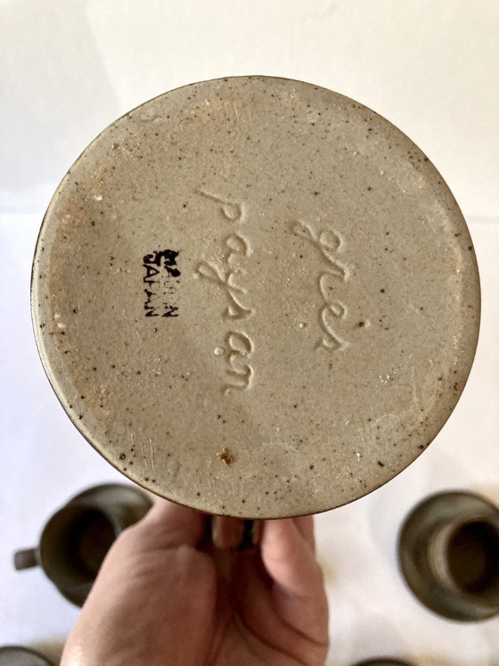 Image 1 of Servizio da caffè in gres, prodotto in Giappone