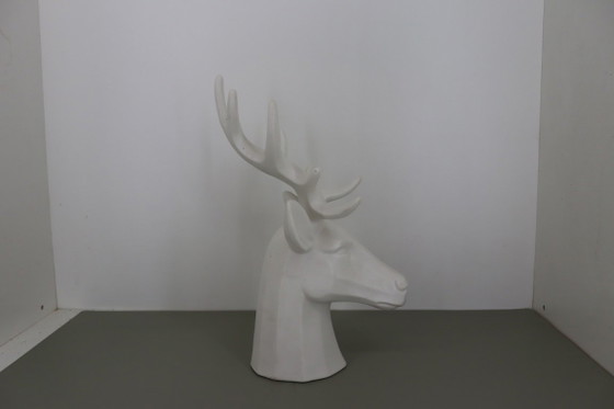 Buste de cerf en céramique blanche / Tête de cerf (36 cm) – Objets déco, Other (photo 3 of 5)