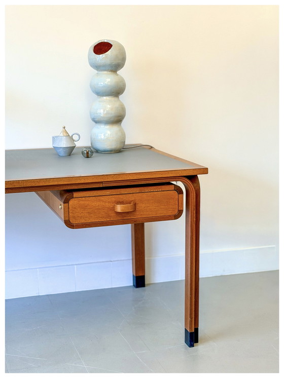 Image 1 of Grande scrivania vintage Magnus Olesen di Rud Thygesen e Johnny Sorensen, Danimarca, anni '70 