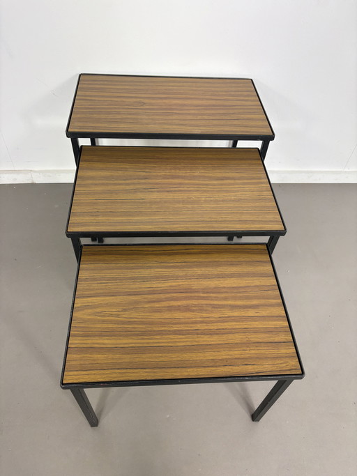 Vintage Artimeta Mimiset with reversible top, largest 50 cm width, 29 cm depth, 40 cm height.