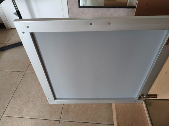 Image 1 of Moderne design opbergkast van hout en glas – 120 cm – In perfecte staat