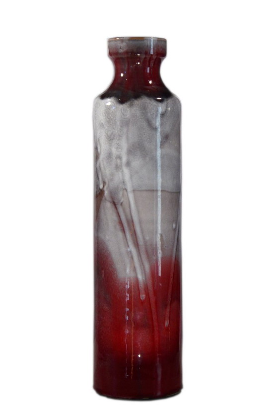 Image 1 of Handmade ceramic vase, 10x39cm, Éva Kondor, Hungary, 2010
