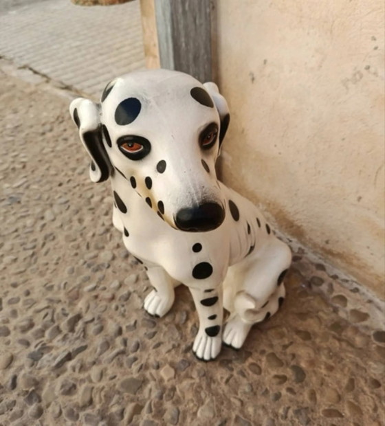 Glazed ceramic statue of a Dalmatian dog – Italy, circa 1970 – Decorative Objects, Porcelain, Vintage (photo 2 of 6)