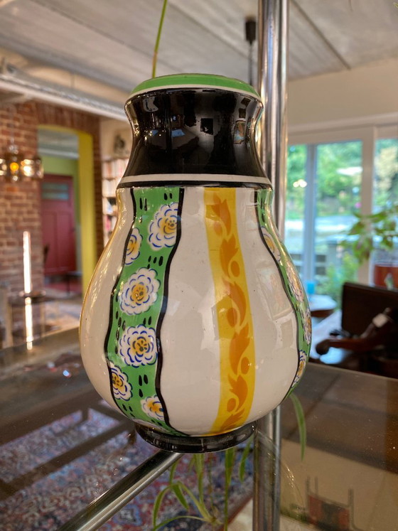 Art Deco Enamelled Earthenware Vase – Ceramic (photo 2 of 10)