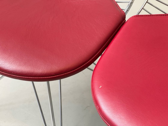 Image 1 of Deux fauteuils modèle Bikini de Vitra en cuir rouge, années 1980