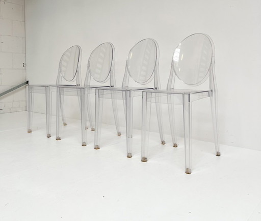 Set di 4 sedie Victoria Ghost di Philippe Starck per Kartell, dopo il 2000
