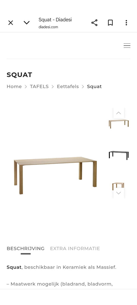 Diadesi Dining table XL Squat 280x100cm – Wood (photo 2 of 7)